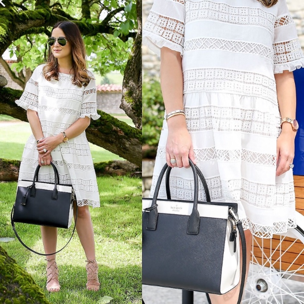 Clarimond Lace White Dress by KAS New York Large